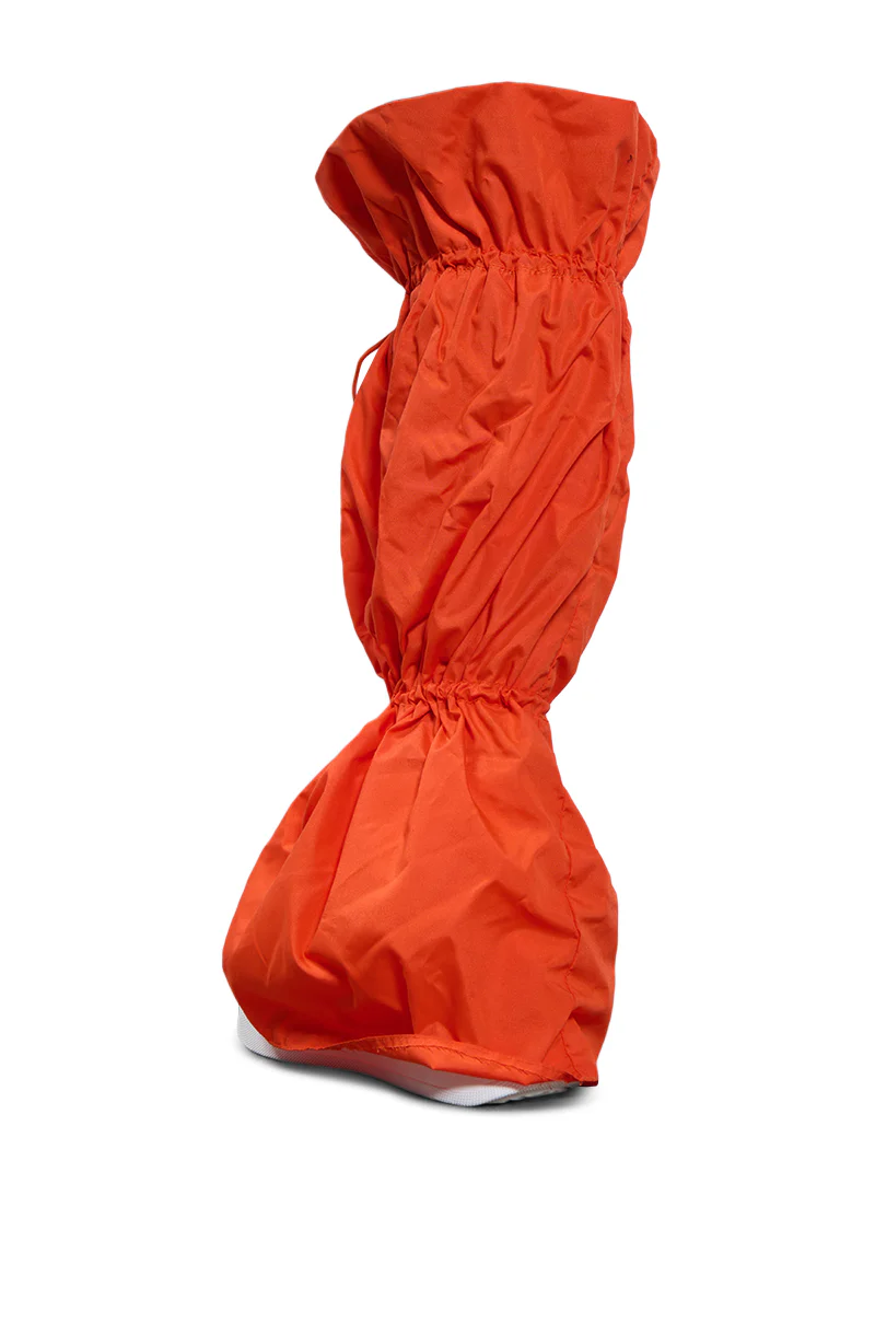 AZALEA WANG OSWIN ORANGE CINCHED NYLON BOOTIE - Image 5