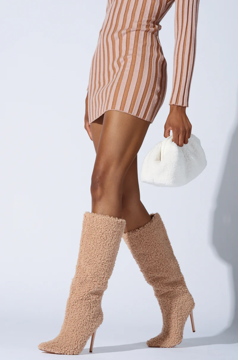 AZALEA WANG PAITYN FUZZY BOOT IN BROWN - Image 2
