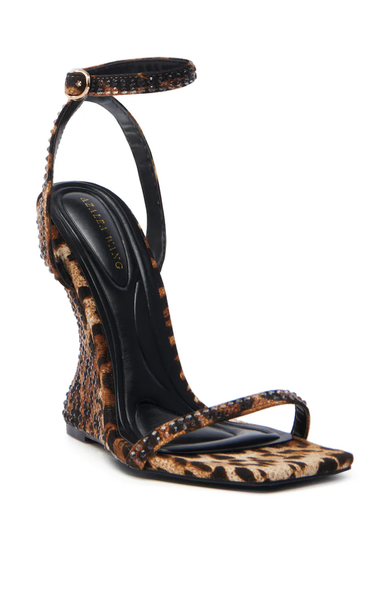 AZALEA WANG PANTHERESS LEOPARD WEDGE SANDAL - Image 10