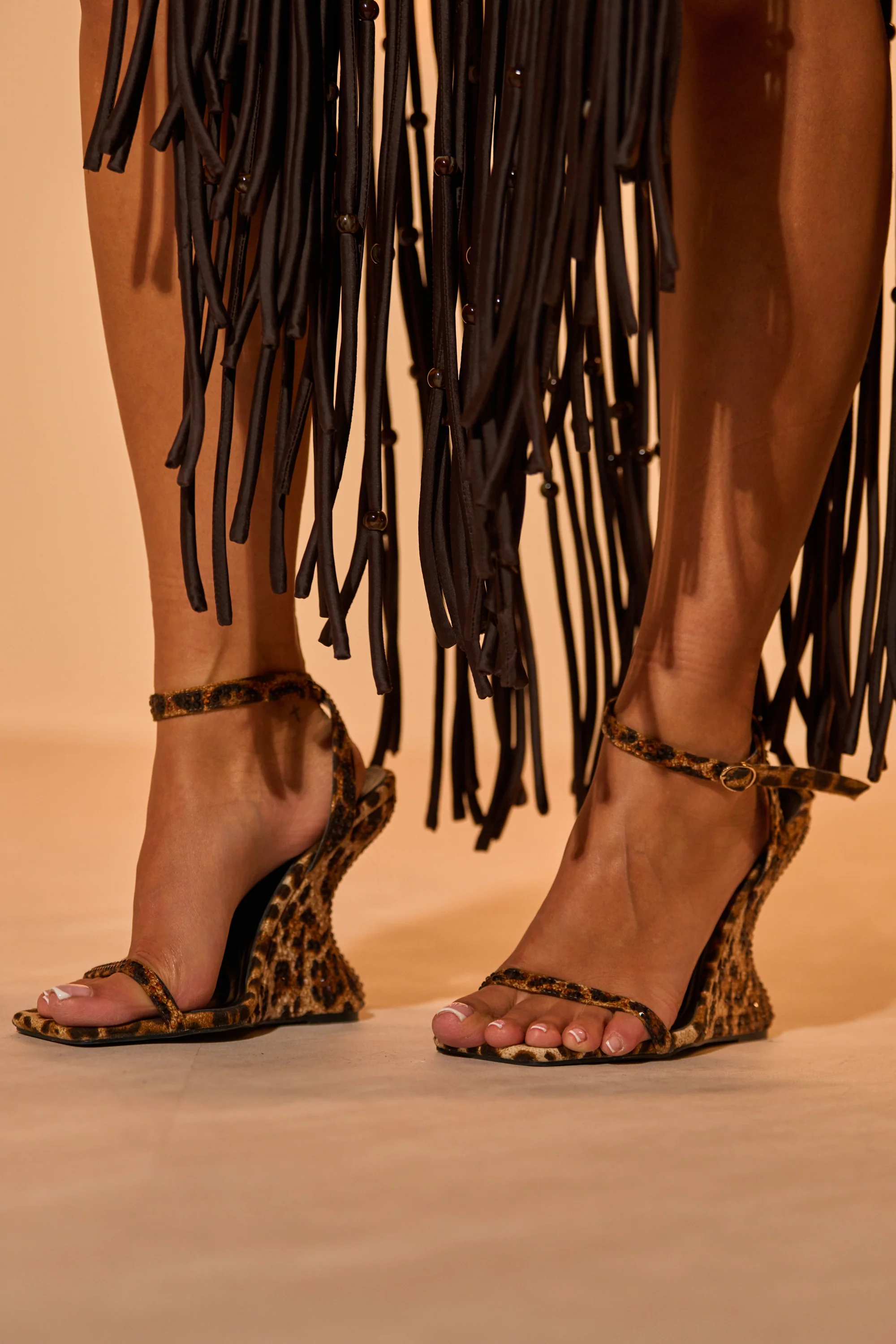 AZALEA WANG PANTHERESS LEOPARD WEDGE SANDAL - Image 2