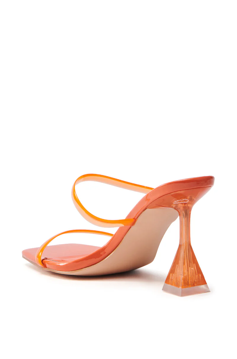 AZALEA WANG PTAH ORANGE JELLY CHUNKY SLIP ON SANDAL - Image 4