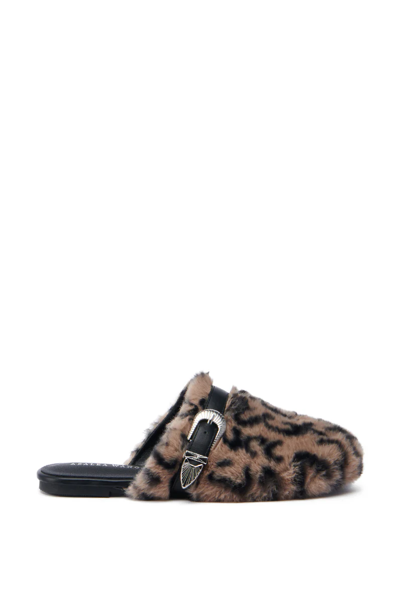 AZALEA WANG RAMIE LEOPARD MULE FLAT - Image 3