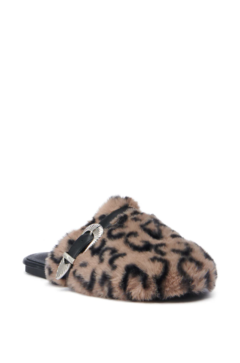 AZALEA WANG RAMIE LEOPARD MULE FLAT - Image 4