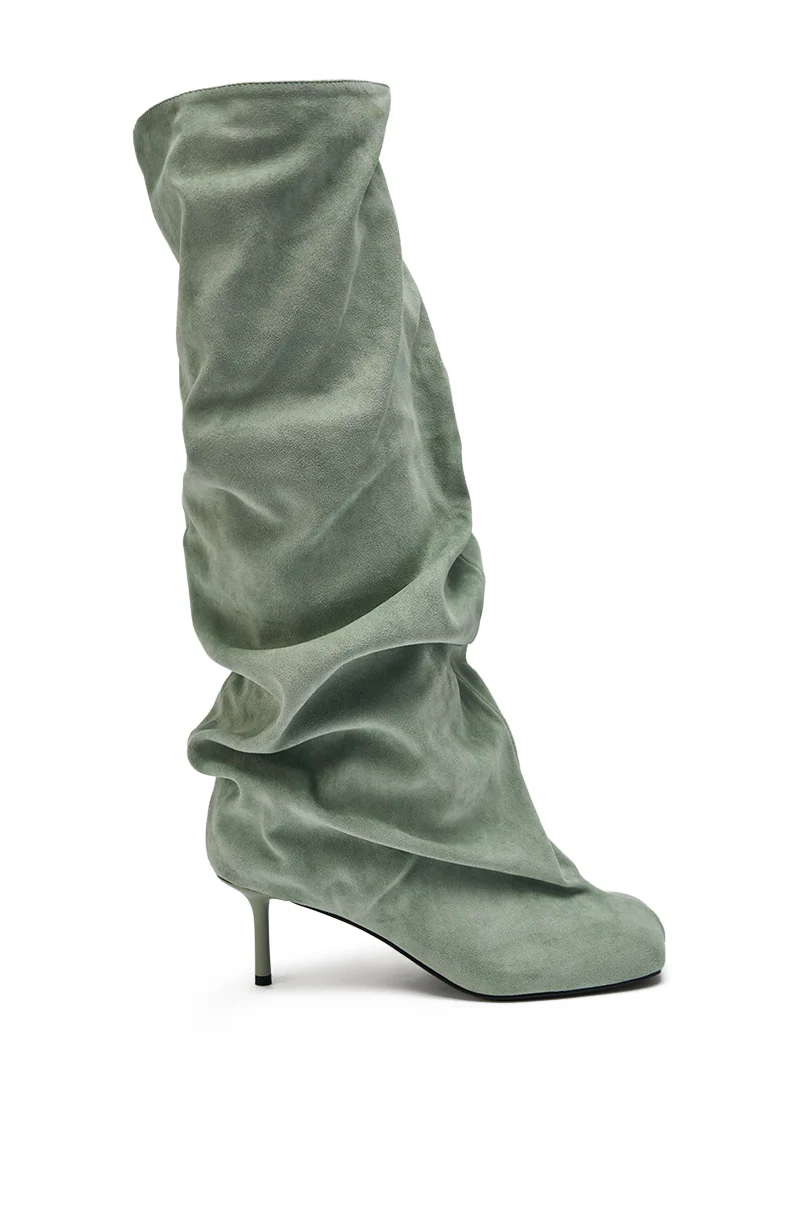 AZALEA WANG RANDALL SAGE FAUX SUEDE STILETTO BOOT - Image 5