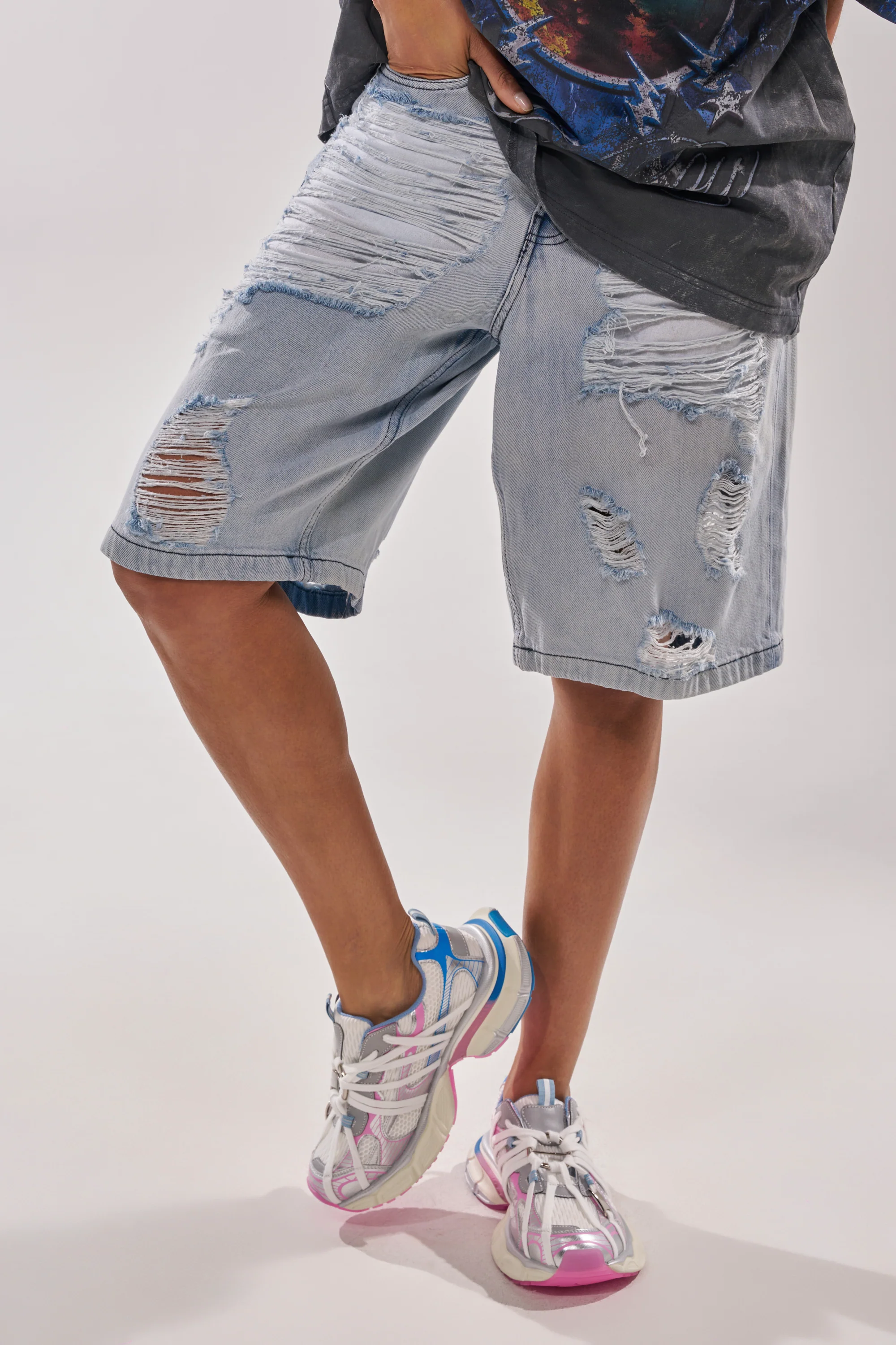 AZALEA WANG RANGLE PINK MULTI LACE SNEAKER - Image 2
