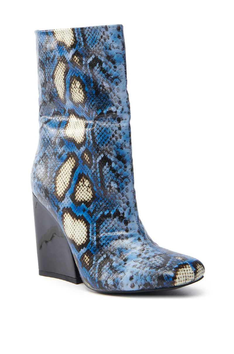 AZALEA WANG RANSOM BLUE MULTI SNAKE BOOTIE - Image 6