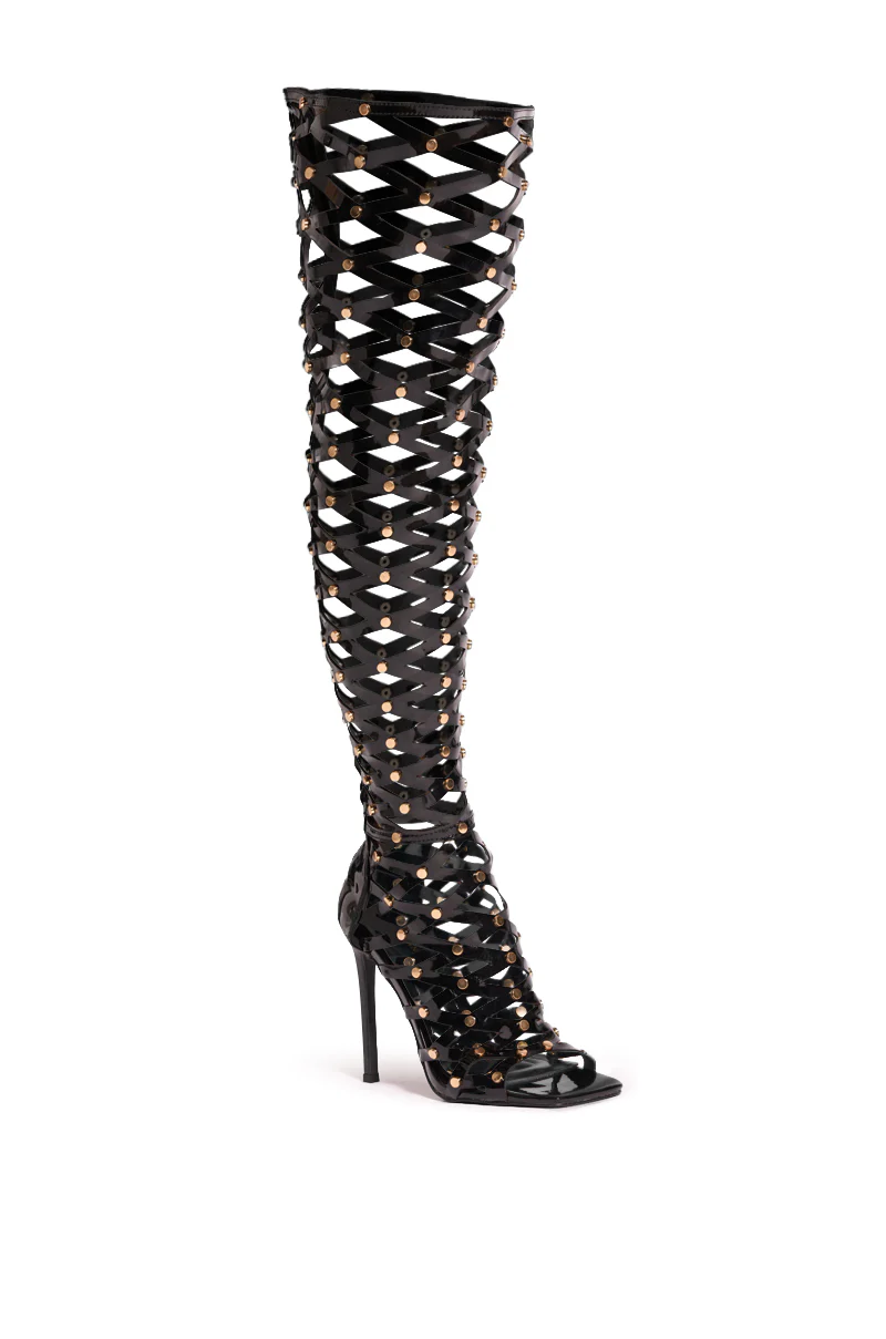 AZALEA WANG RAVISHING CAGED SANDAL - Image 3