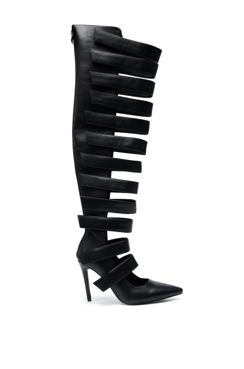 AZALEA WANG REIN BLACK THIGH HIGH BOOT - Image 3