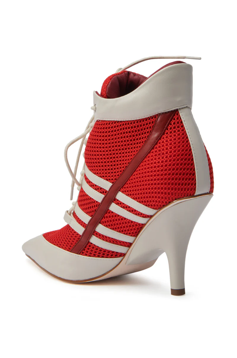 AZALEA WANG ROBERT RED SPORTY SNEAKER LOOK BOOTIE - Image 6