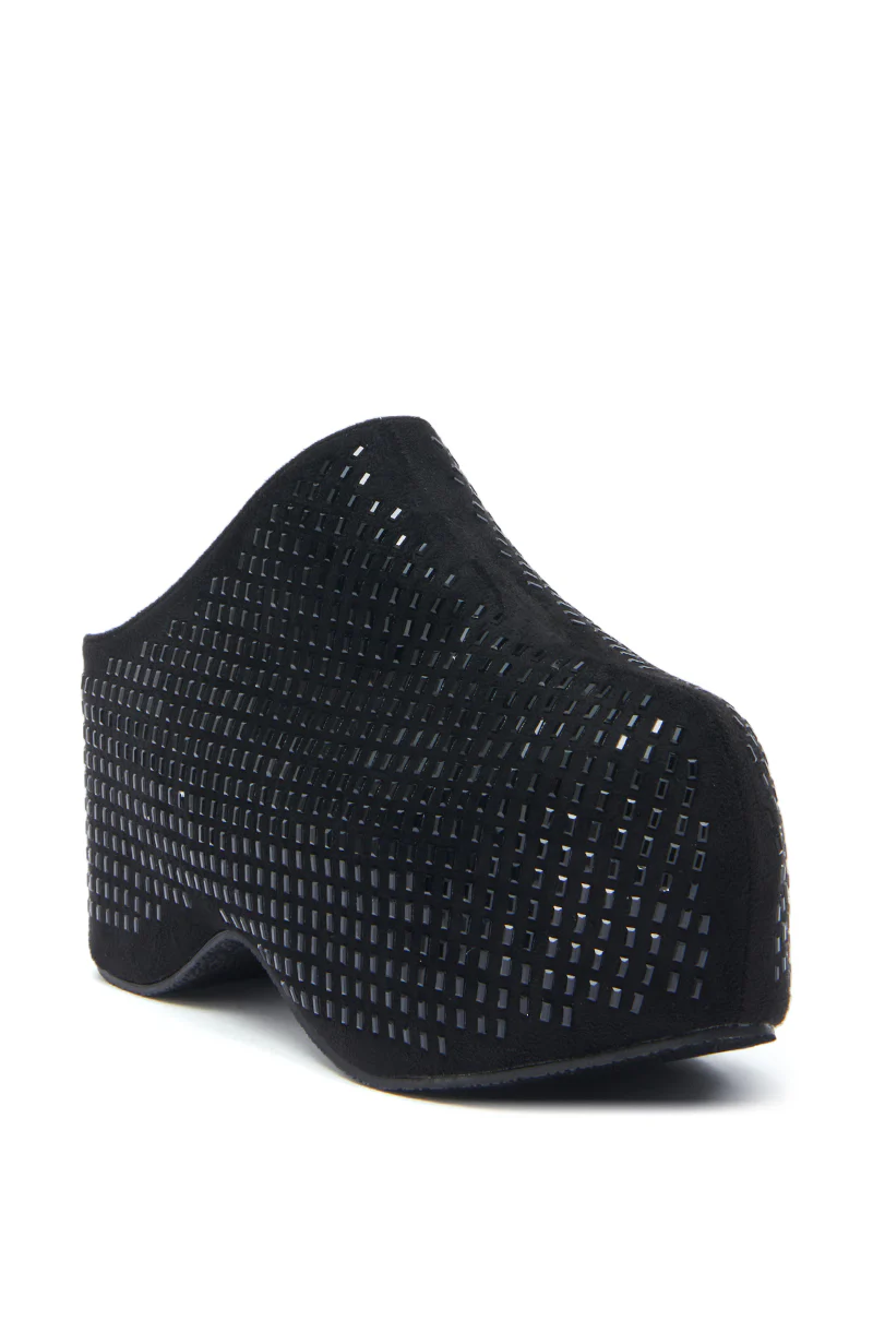 AZALEA WANG ROMESCO BLING FLATFORM CLOG IN BLACK - Image 5