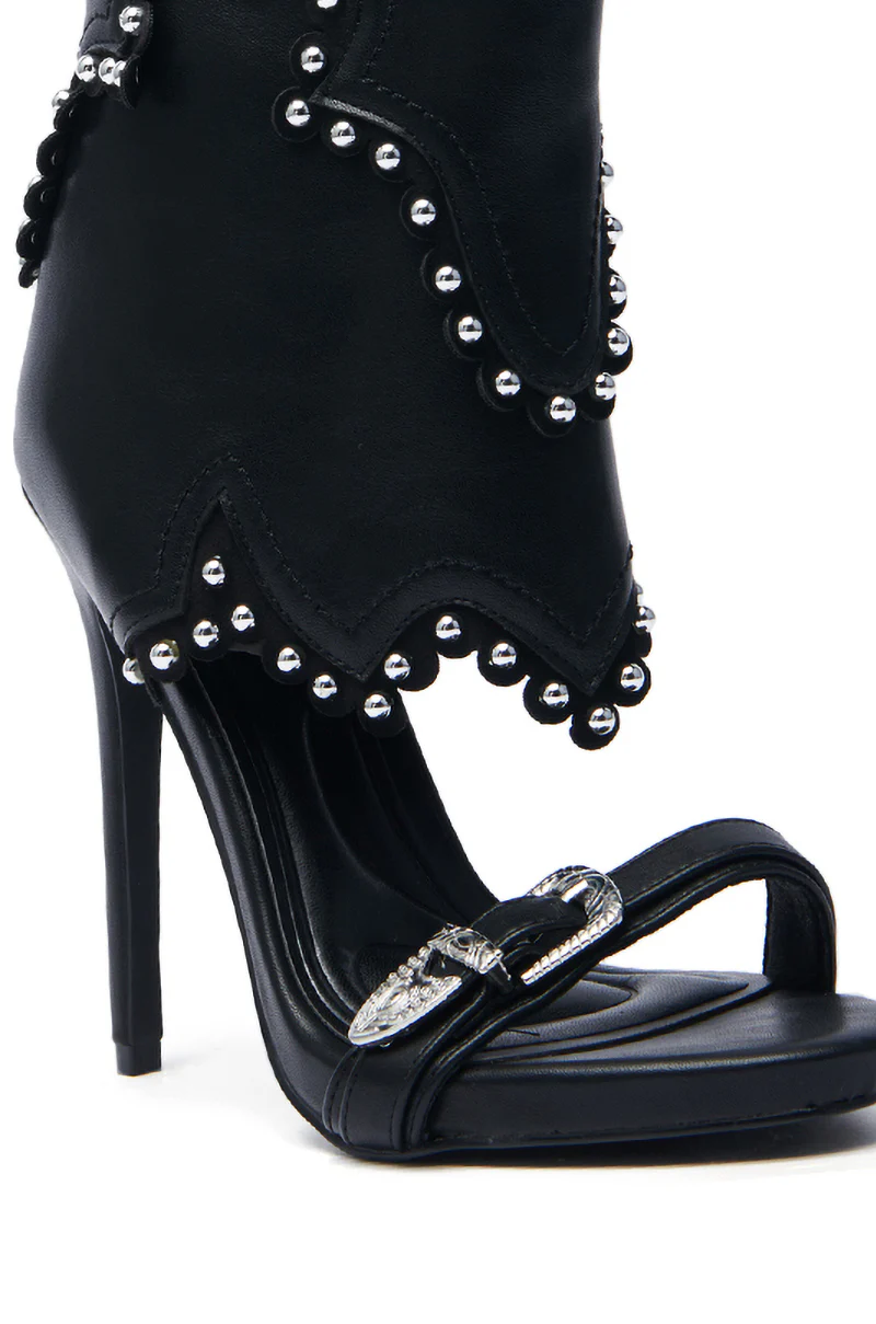 AZALEA WANG RUMMIE BLACK STILETTO SANDAL - Image 8