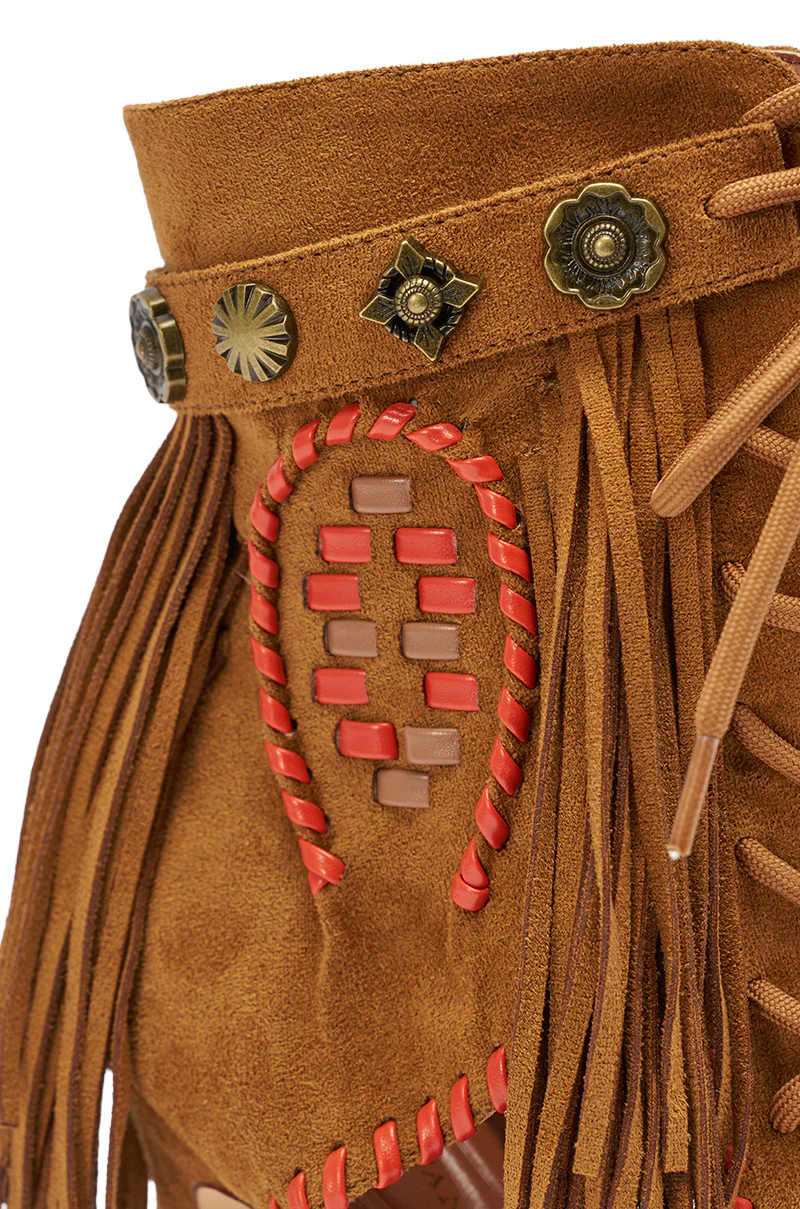 AZALEA WANG SALGADO FRINGE GLADIATOR STILETTO SANDAL - Image 7