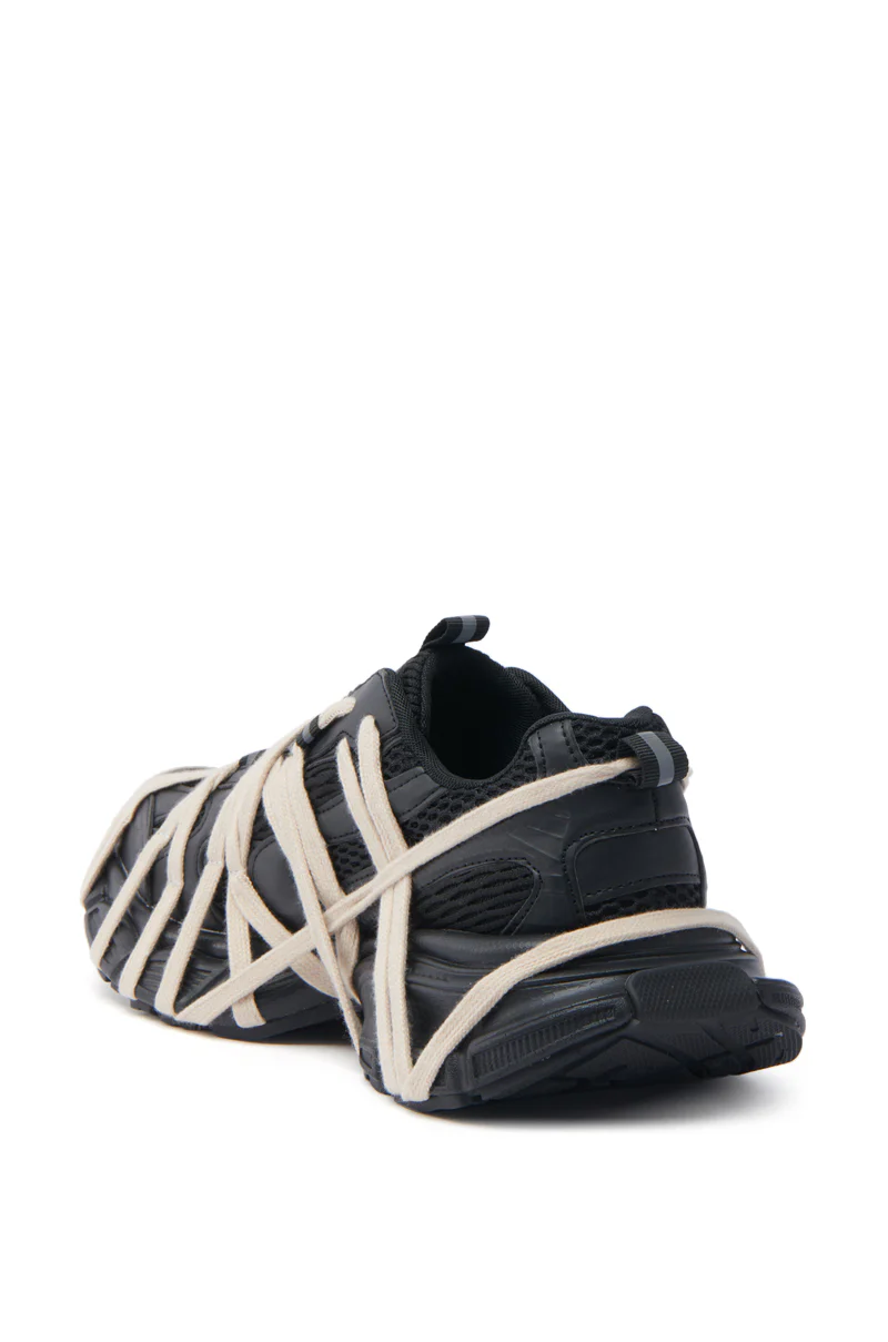 AZALEA WANG SELIE BLACK LACE UP SNEAKER - Image 6