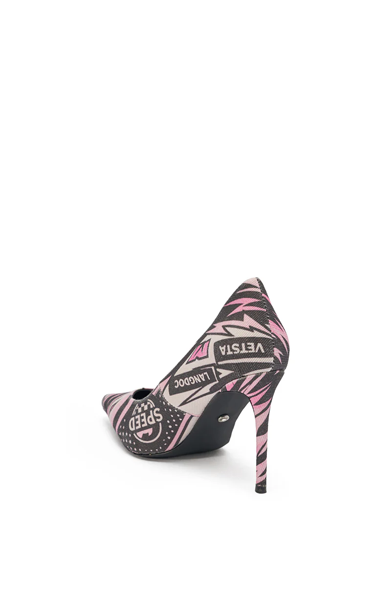 AZALEA WANG SPORT PRINTED STILETTO POINTED TOE PUMP - Image 5