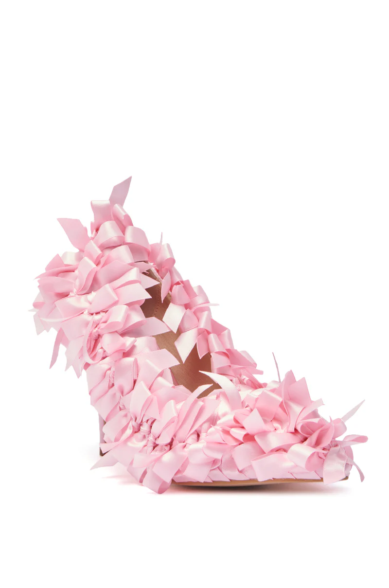 AZALEA WANG STACIA PINK BOW PUMP - Image 4