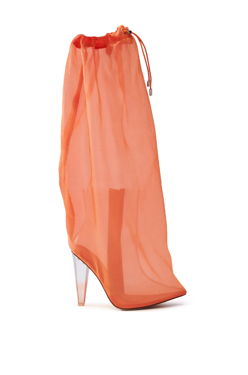 AZALEA WANG STOKED ORANGE CINCHED BOOTIE - Image 4