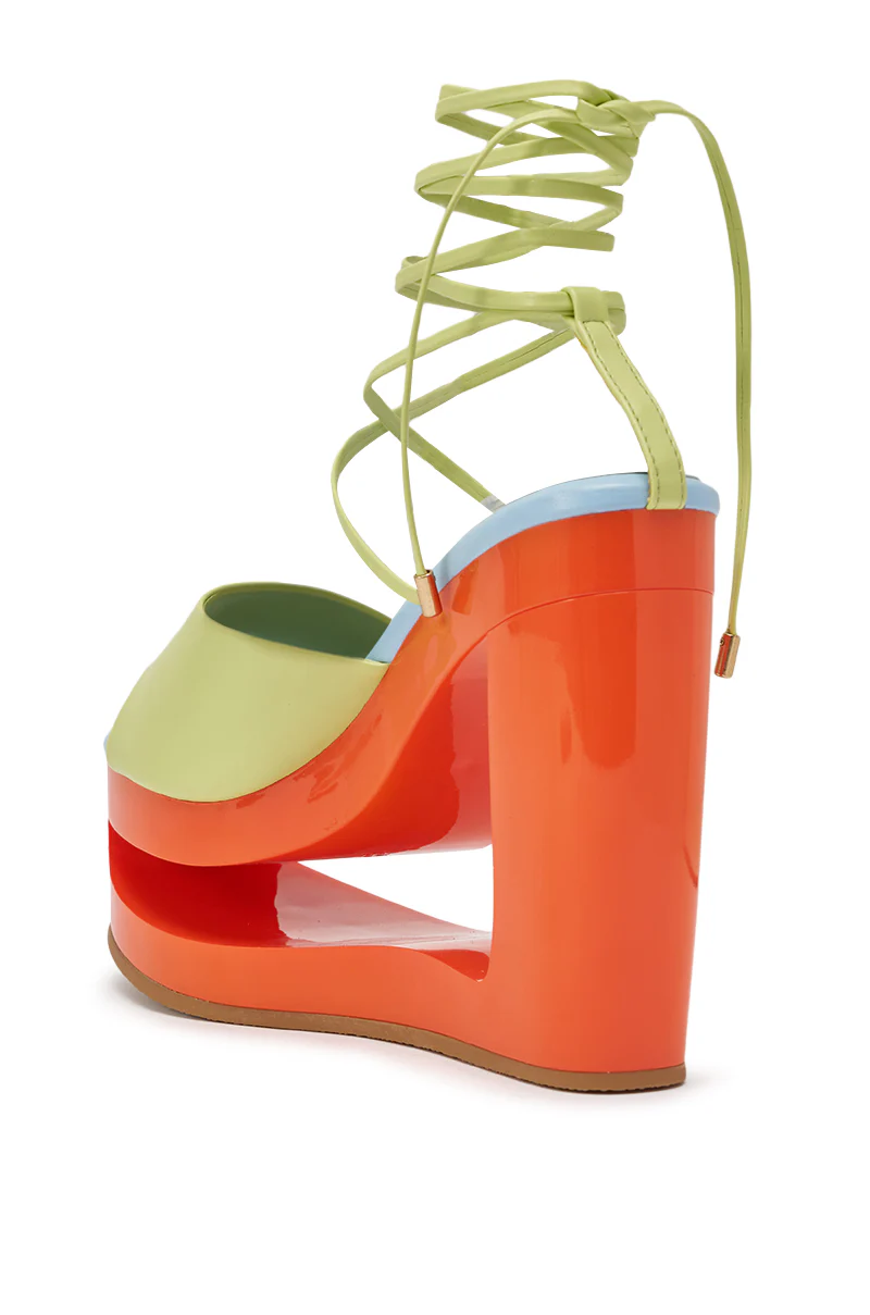 AZALEA WANG TAFFY MULTI NOVELTY WEDGE MULE SANDAL - Image 7