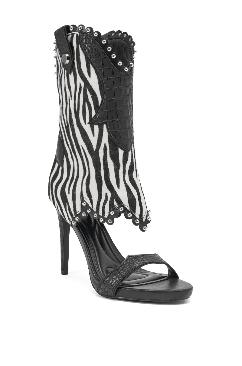 AZALEA WANG TAHLIE ZEBRA MULTI WESTERN GLADIATOR SANDAL - Image 6