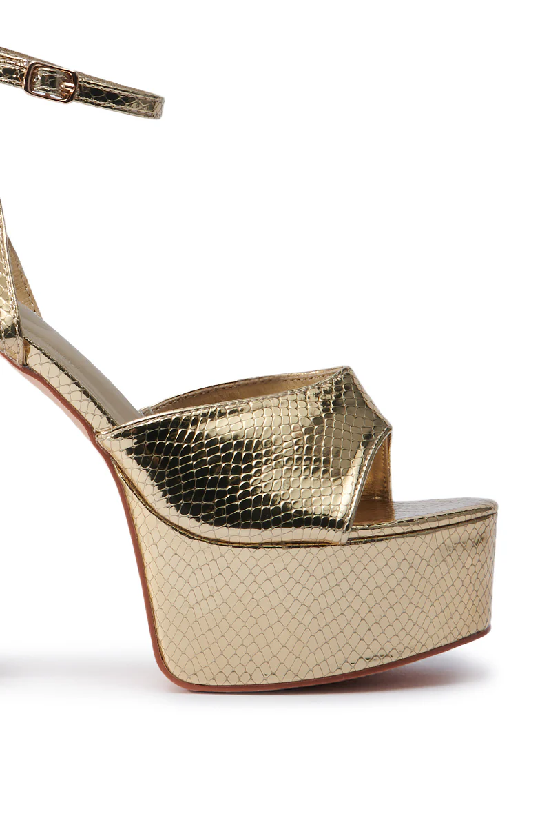 AZALEA WANG TAMASKA GOLD CHUNKY SANDAL - Image 7