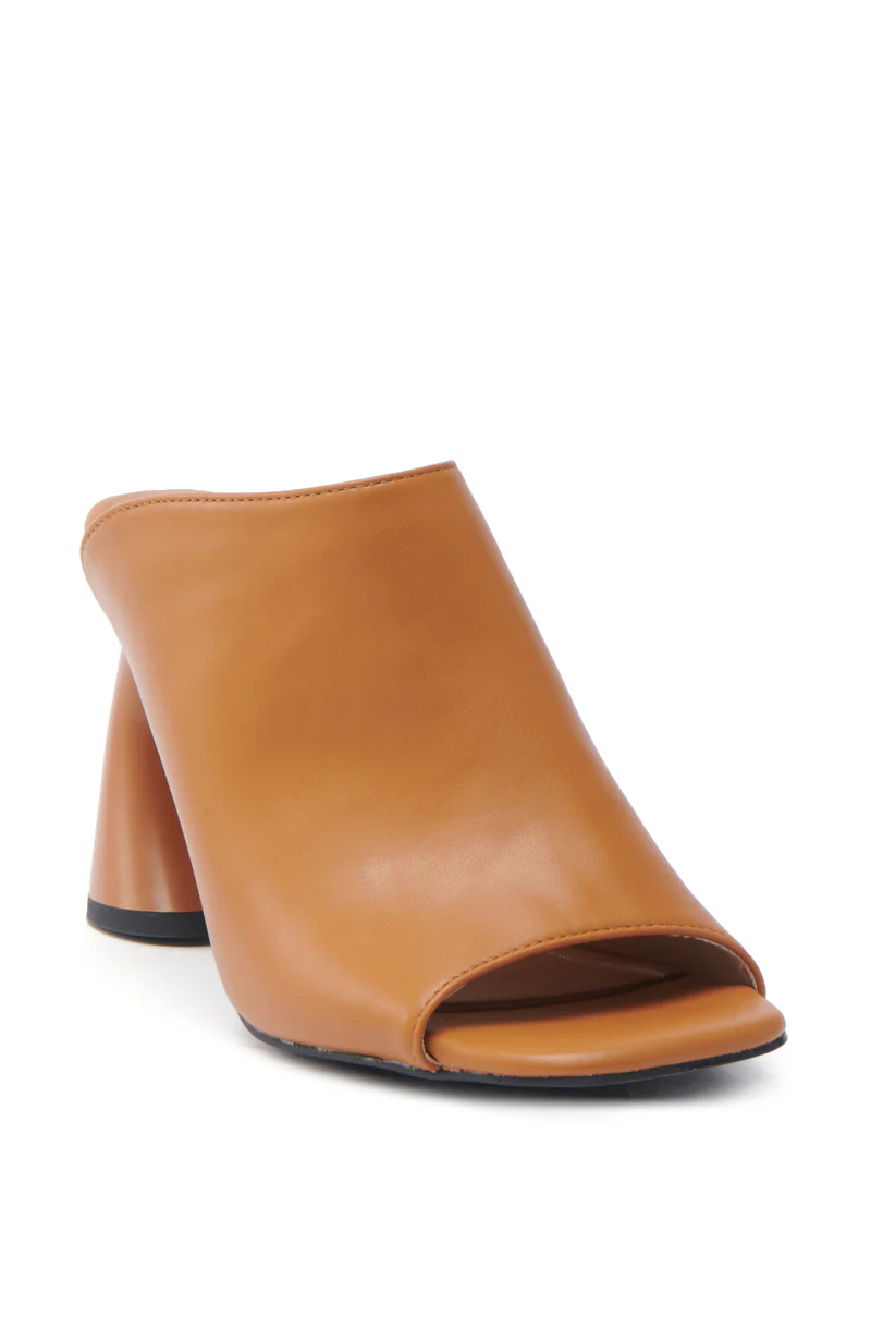 AZALEA WANG TAN SLIP ON MULE SANDAL - Image 4