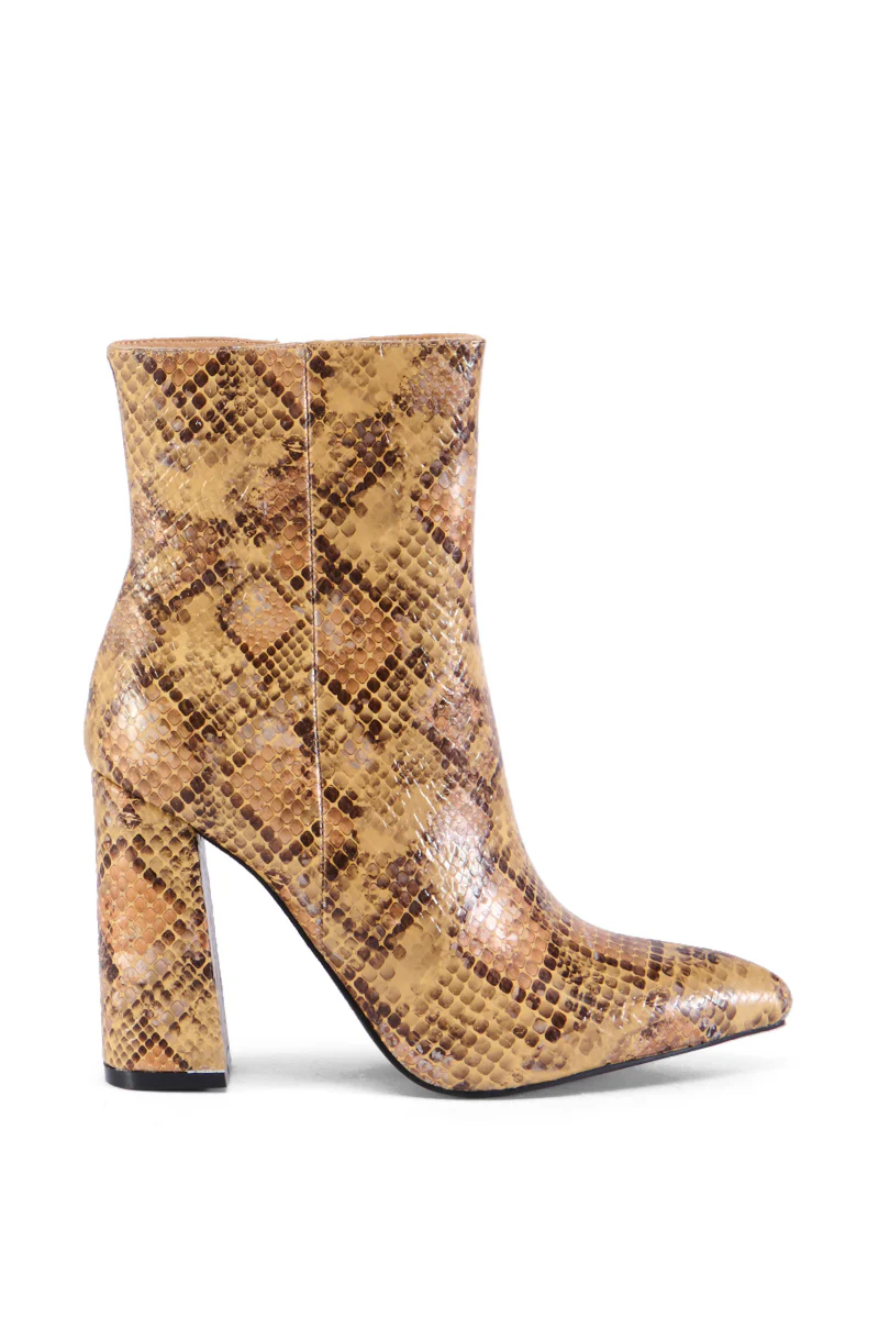 AZALEA WANG TAN SNAKE BOOTIE - Image 2