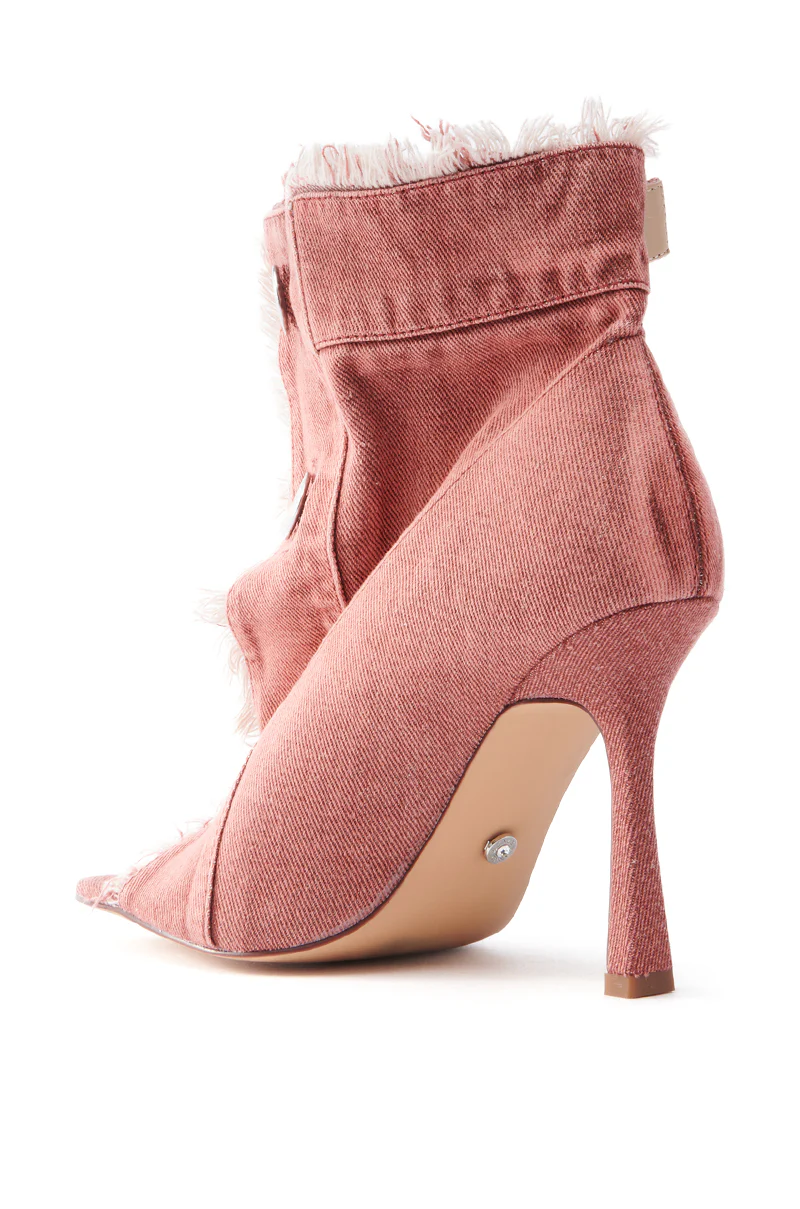 AZALEA WANG TANDY RED STILETTO OPEN TOE BOOTIE - Image 6