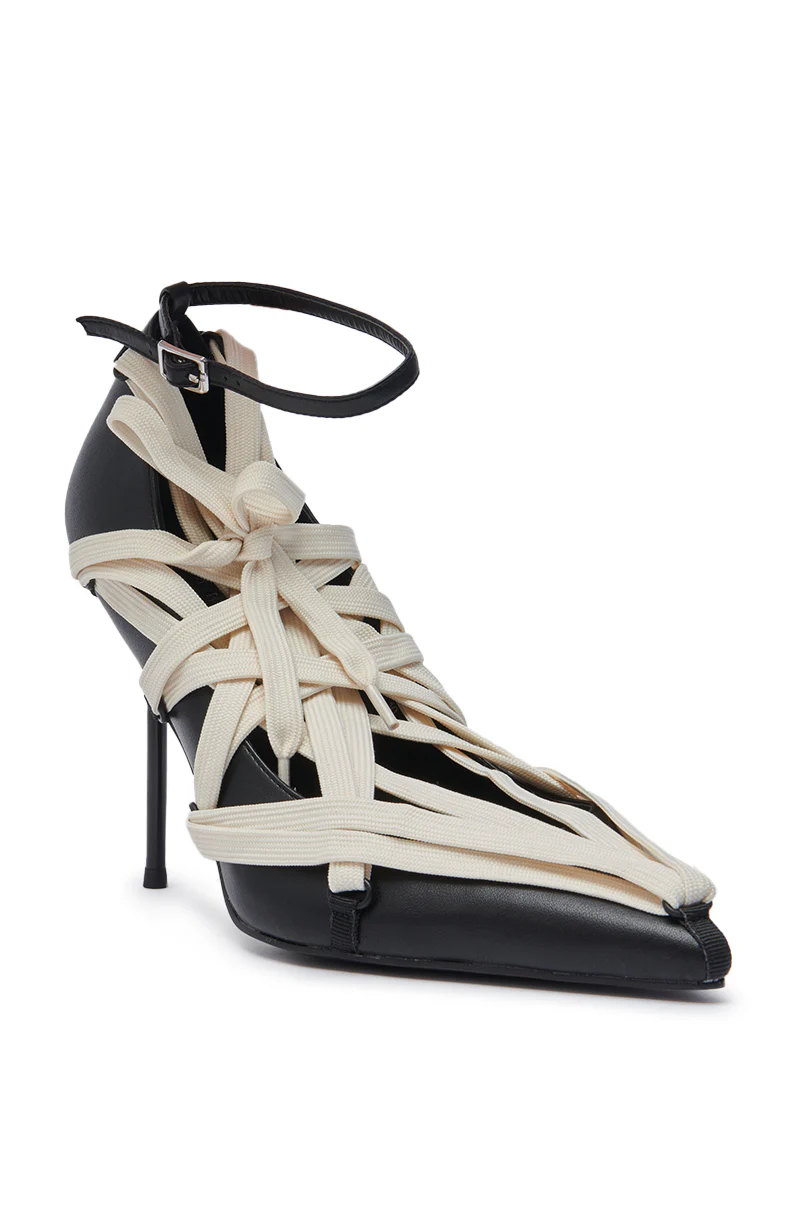 AZALEA WANG TELWONE LACES DETAIL PUMP - Image 4