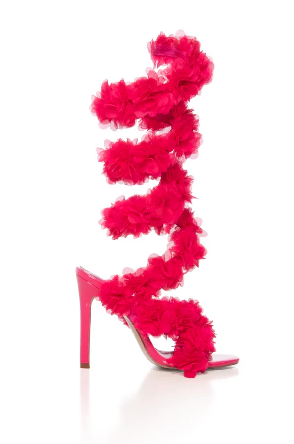 AZALEA WANG THEODOSIA PINK STILETTO SANDAL - Image 6