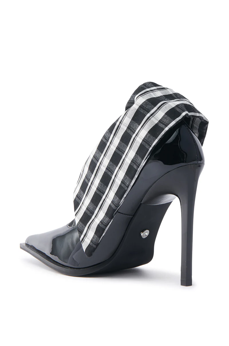 AZALEA WANG TLALLI BLACK COLLARED PUMP STILETTO - Image 6