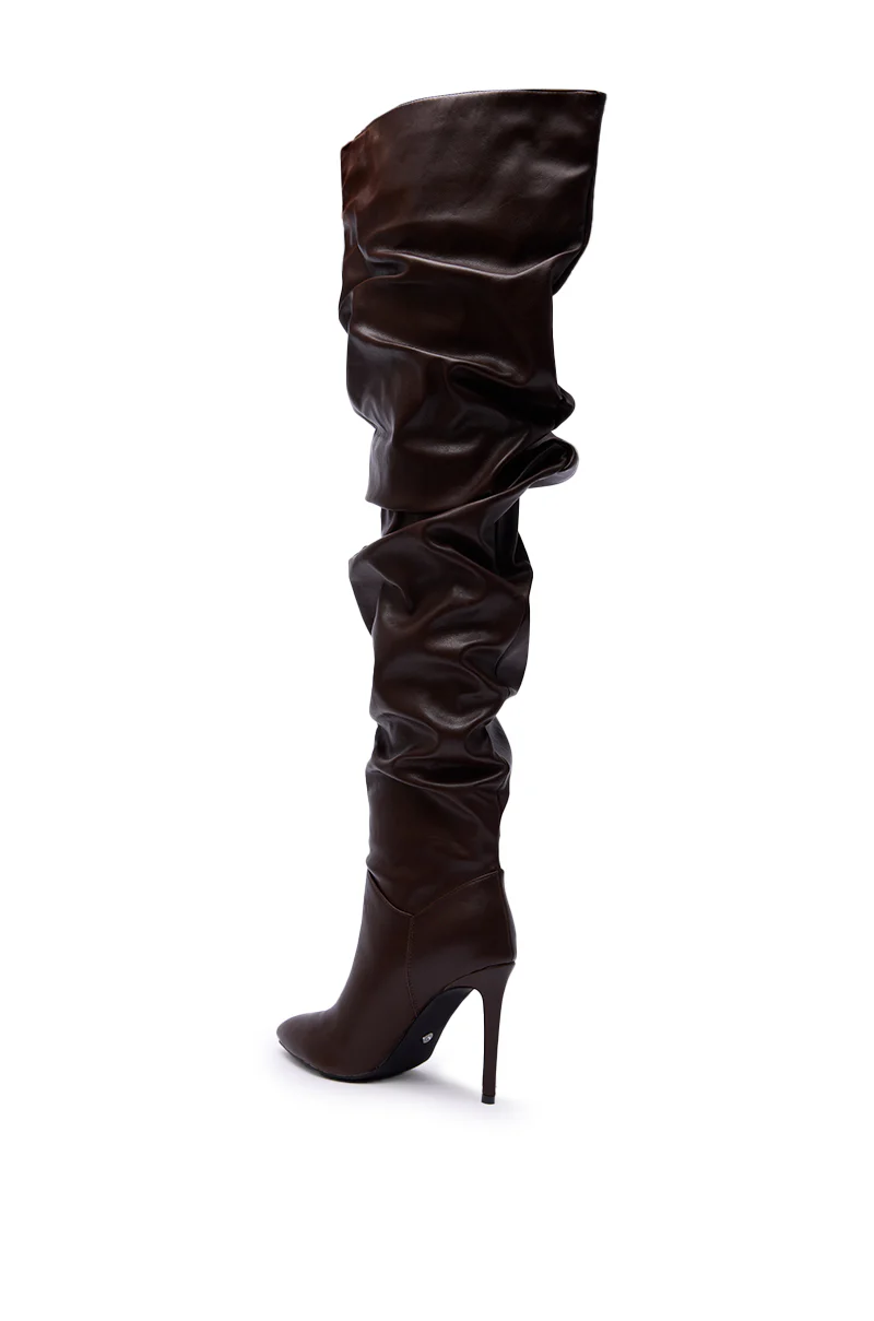 AZALEA WANG TORVIS CHOCOLATE SLOUCHY OVER THE KNEE BOOT - Image 6