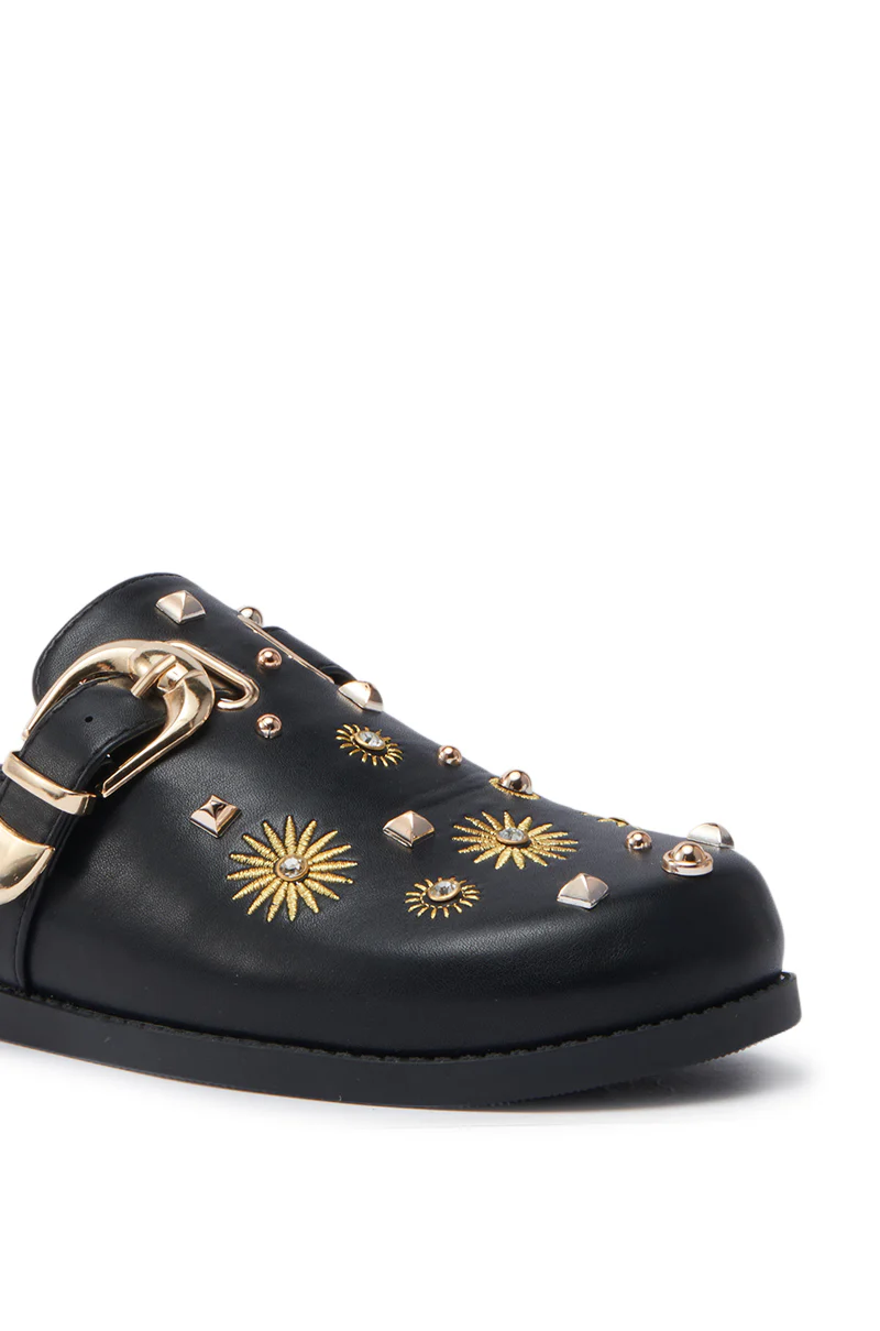 AZALEA WANG TROUVER BLACK GOLD STARBURST FLAT - Image 5