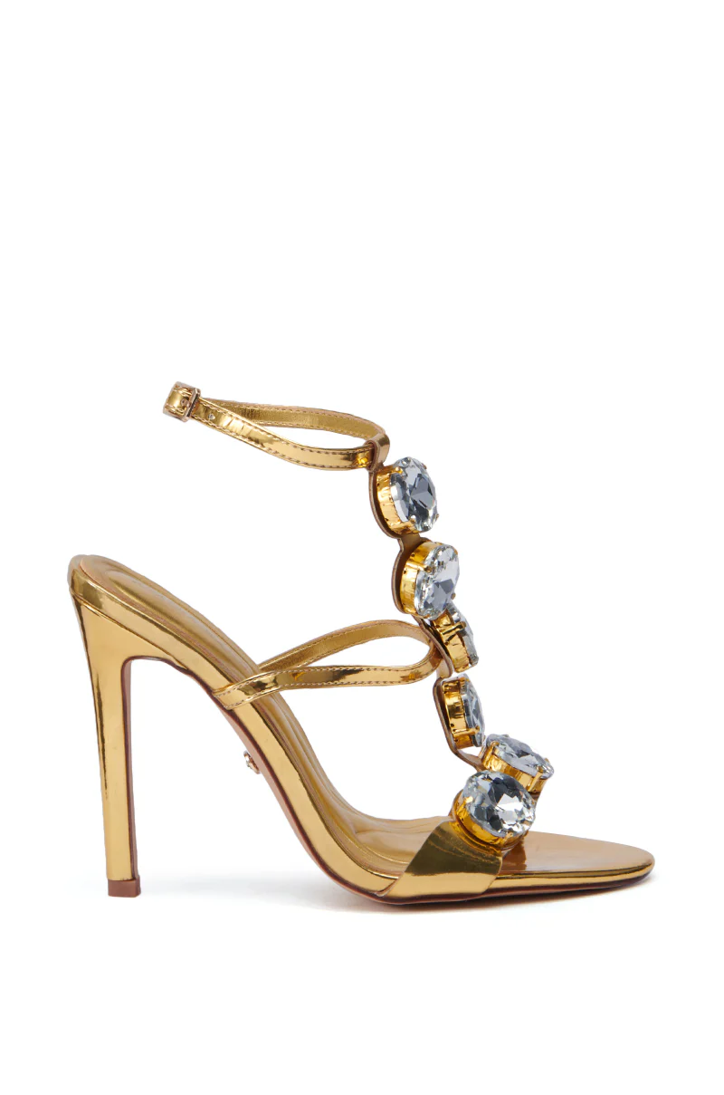 AZALEA WANG USNAVI GOLD EMBELLISHED SANDAL - Image 3