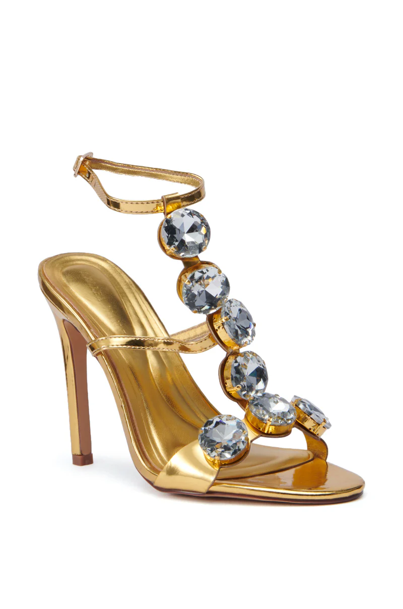 AZALEA WANG USNAVI GOLD EMBELLISHED SANDAL - Image 4
