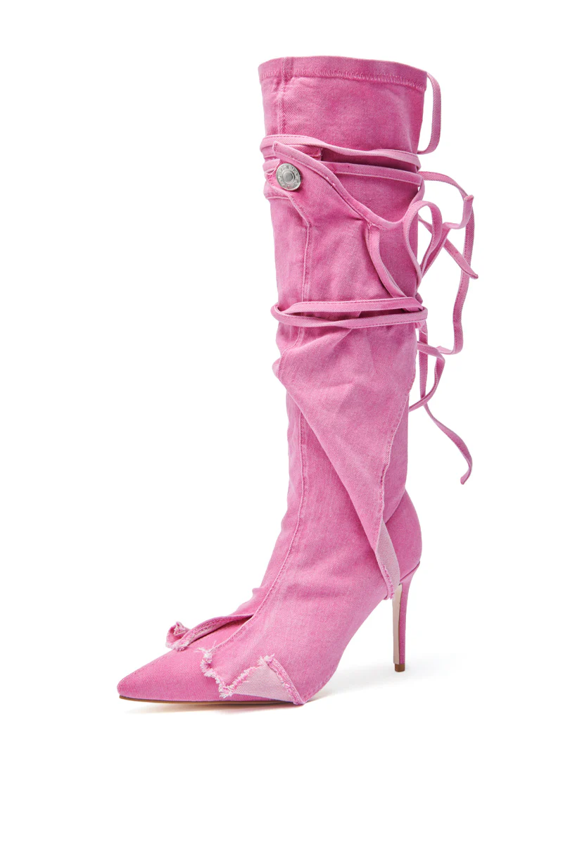 AZALEA WANG VILLAREAL PINK STRAPPY BOOT - Image 4