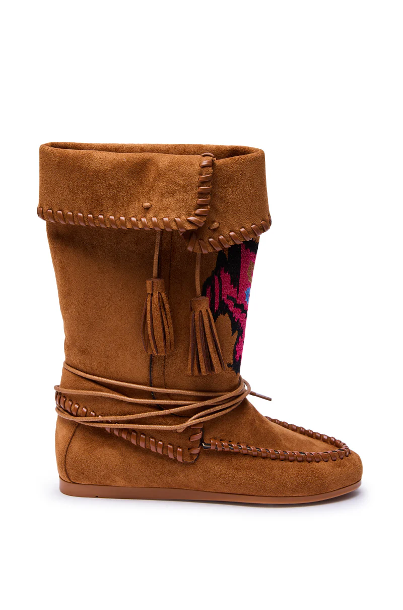AZALEA WANG WERET CHESTNUT FLAT BOOTIE - Image 5