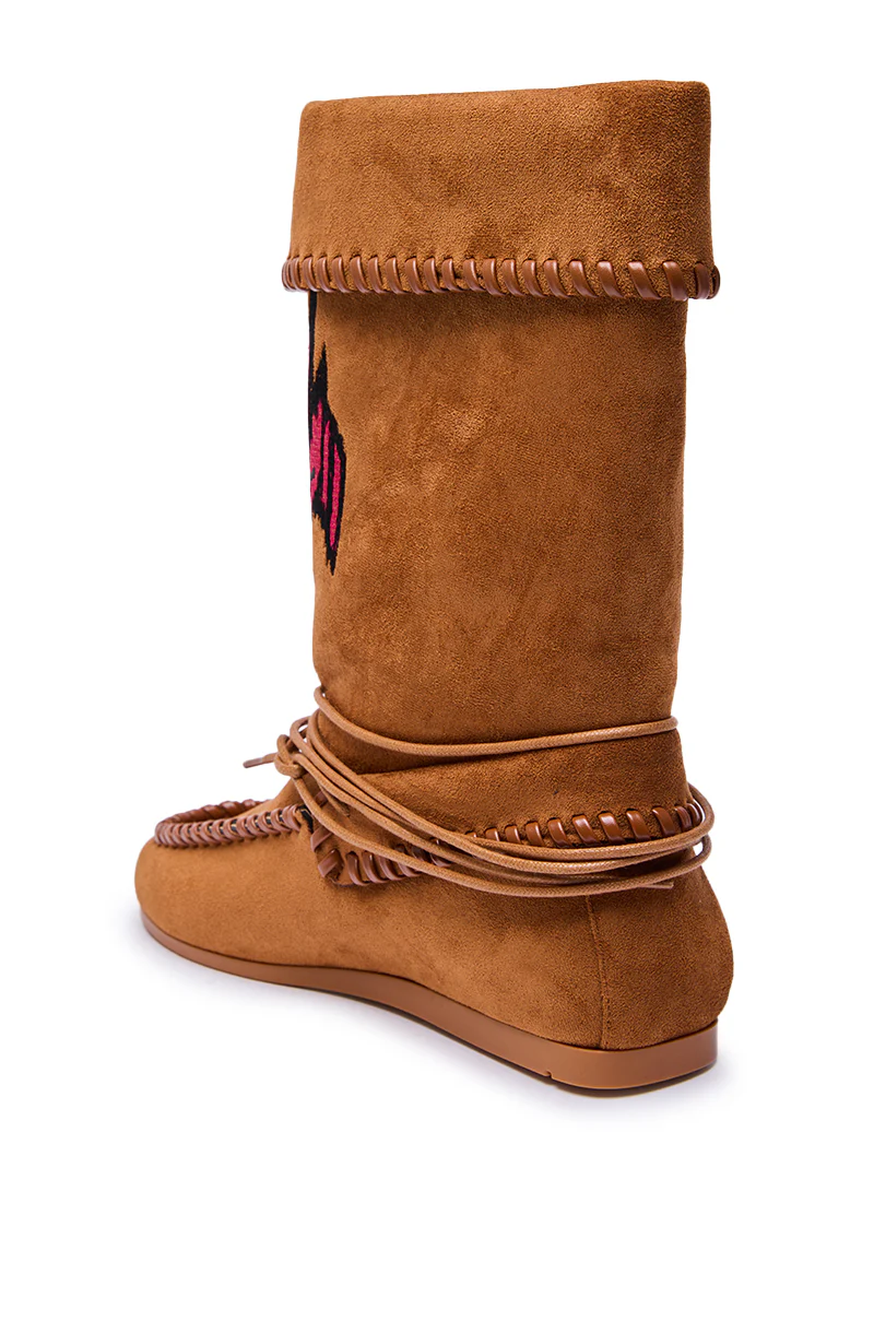 AZALEA WANG WERET CHESTNUT FLAT BOOTIE - Image 7