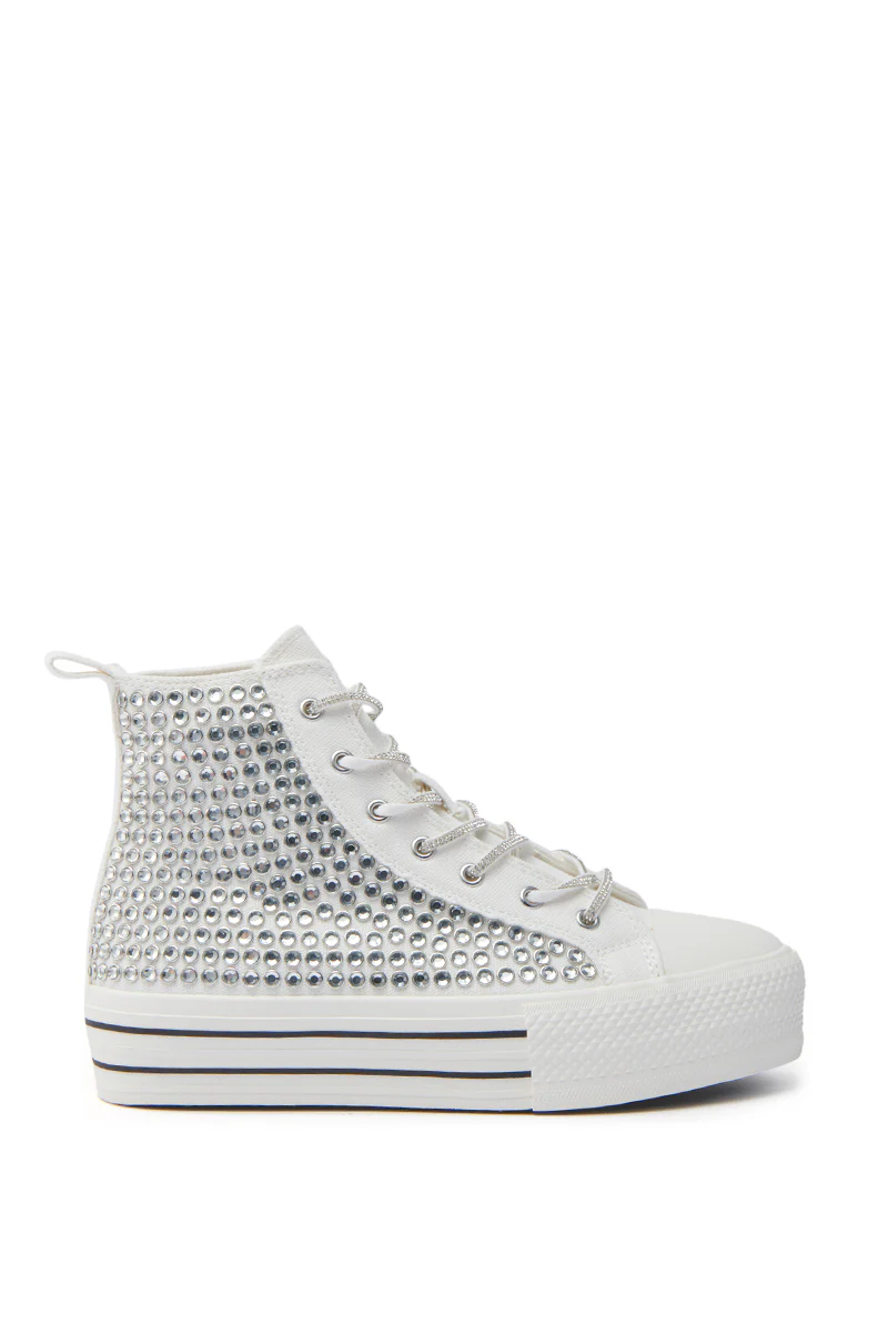 AZALEA WANG ZAFRINA WHITE HIGH TOP SNEAKER - Image 3