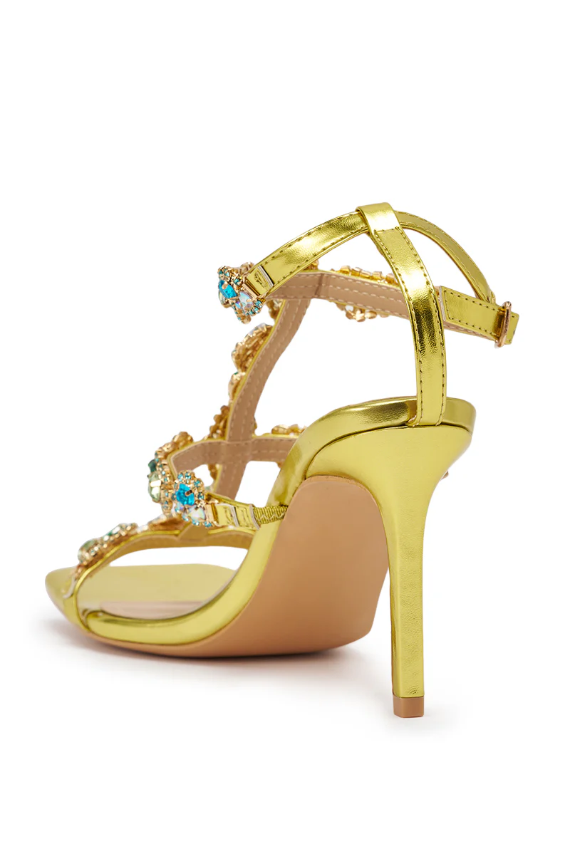 AZALEA WANG ZETA CITRON EMBELLISHED UPPER STILETTO SANDAL - Image 10