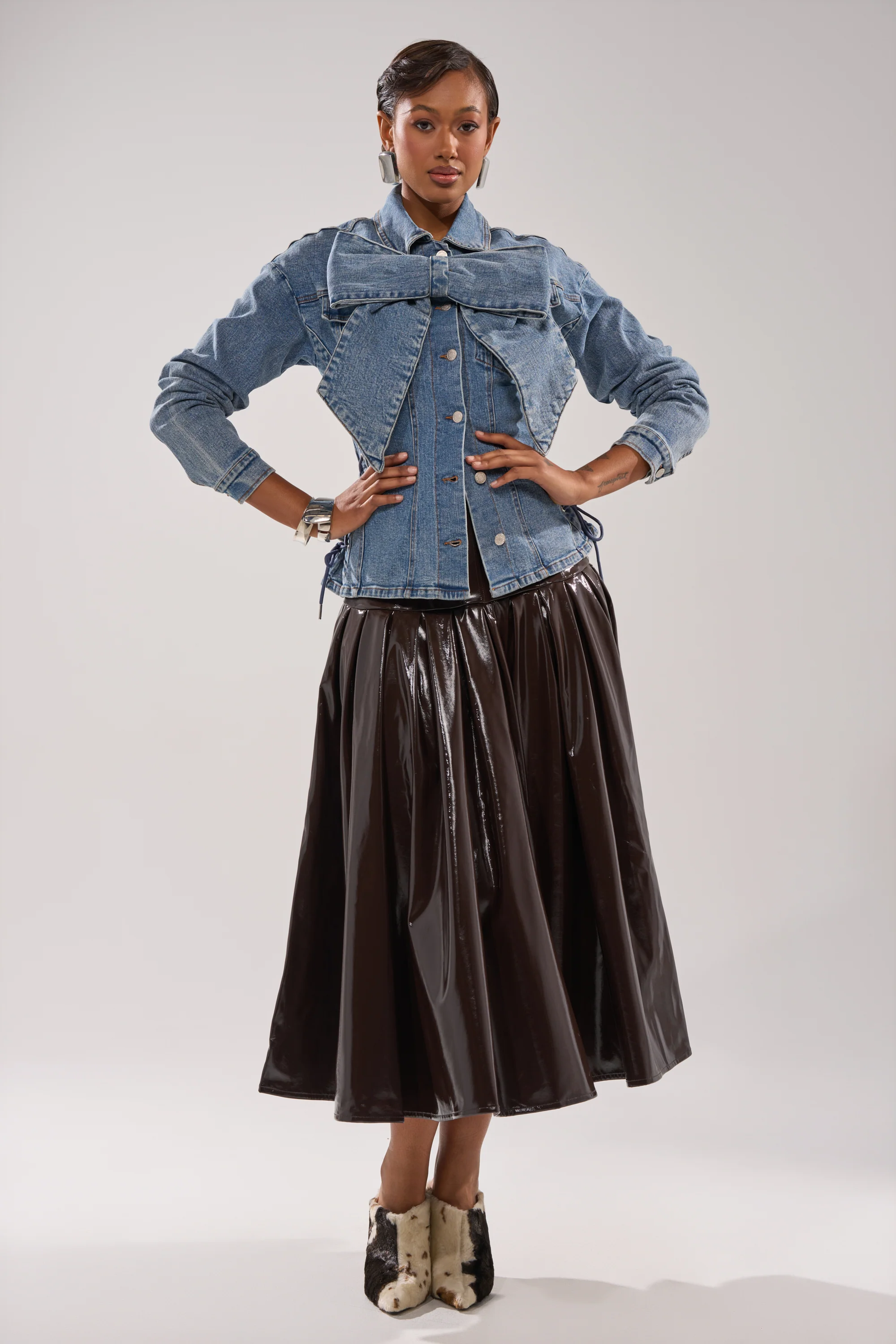 BABY GIRL FAUX LEATHER MAXI SKIRT - Image 6