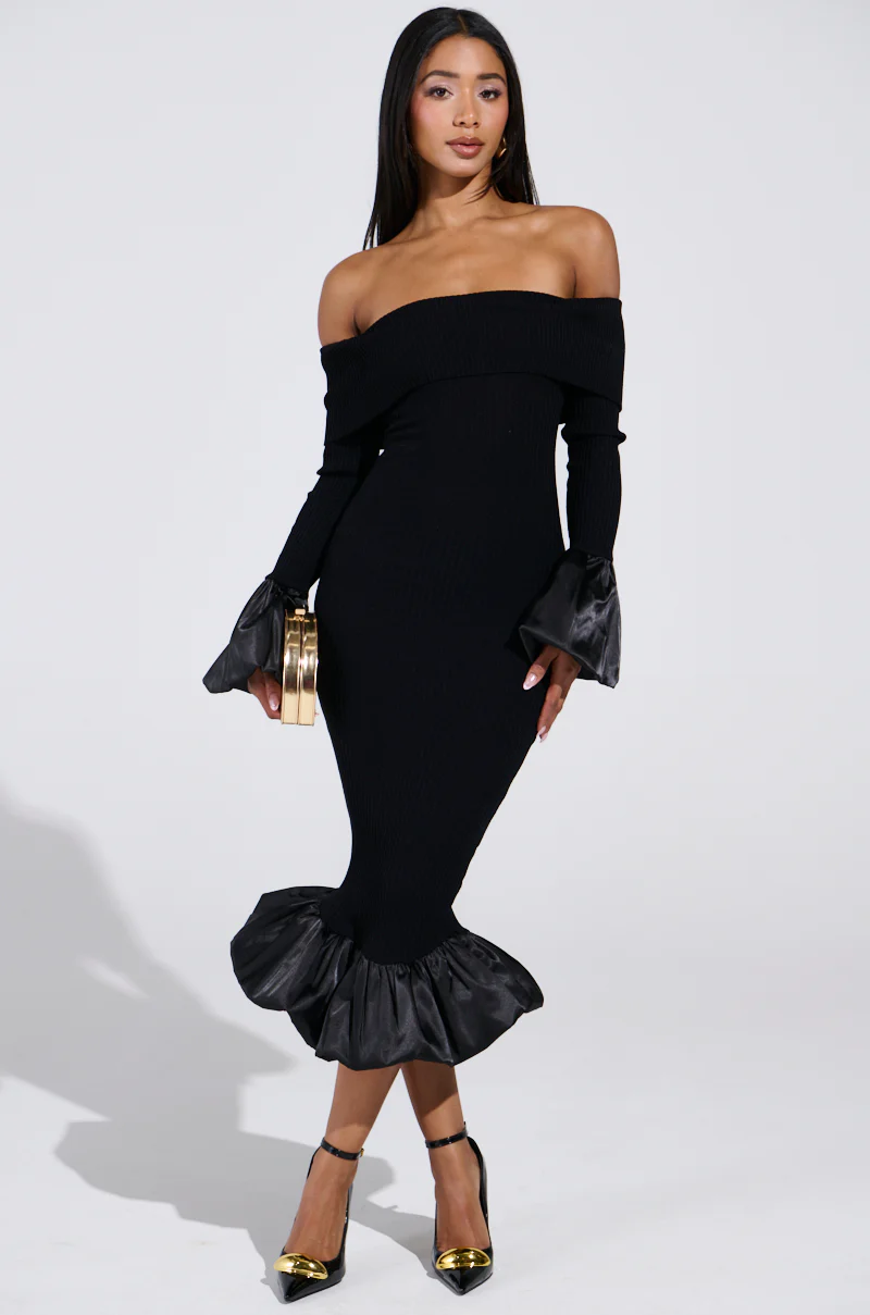 BACK IN A MINUTE KNIT MIDI DRESS - Image 2