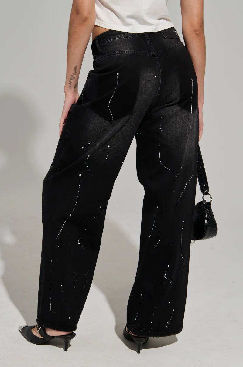 BACK IN BLACK DISTRESSED DENIM JEANS - Image 5