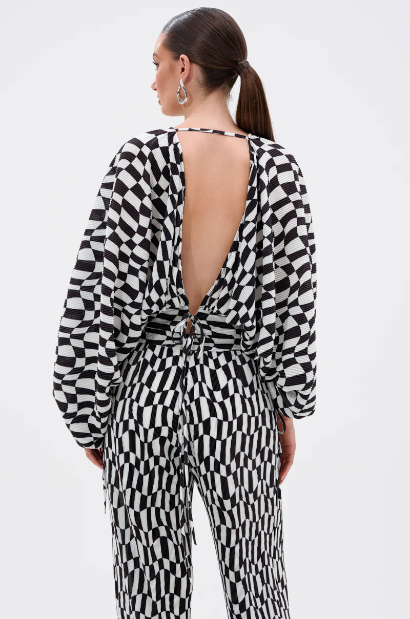 BARI CHECKERED BLOUSE - Image 5