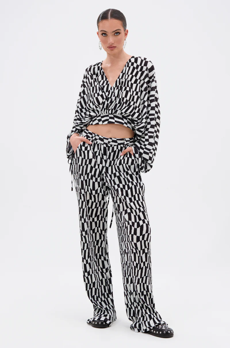 BARI CHECKERED BLOUSE - Image 6