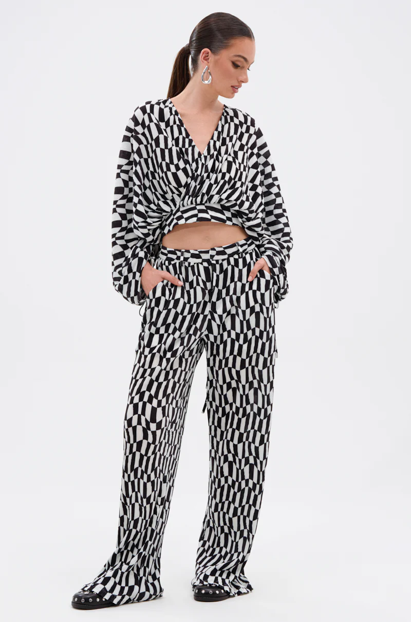 BARI CHECKERED TROUSER