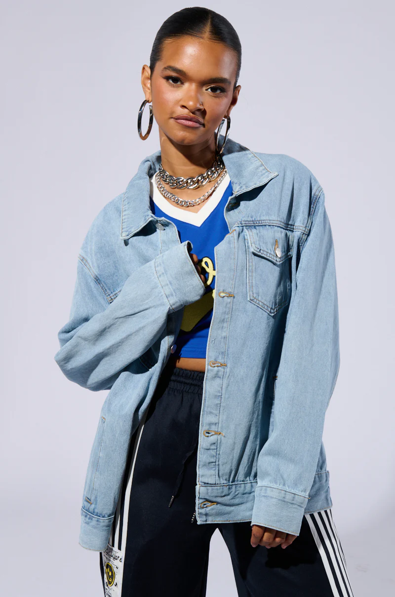 BE RIGHT BACK OVERSIZED DENIM JACKET - Image 2