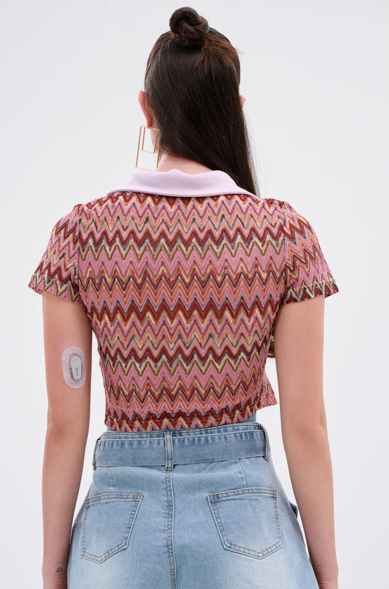 BEACHY BLISS CROCHET SHORT SLEEVE BUTTON DOWN - Image 3