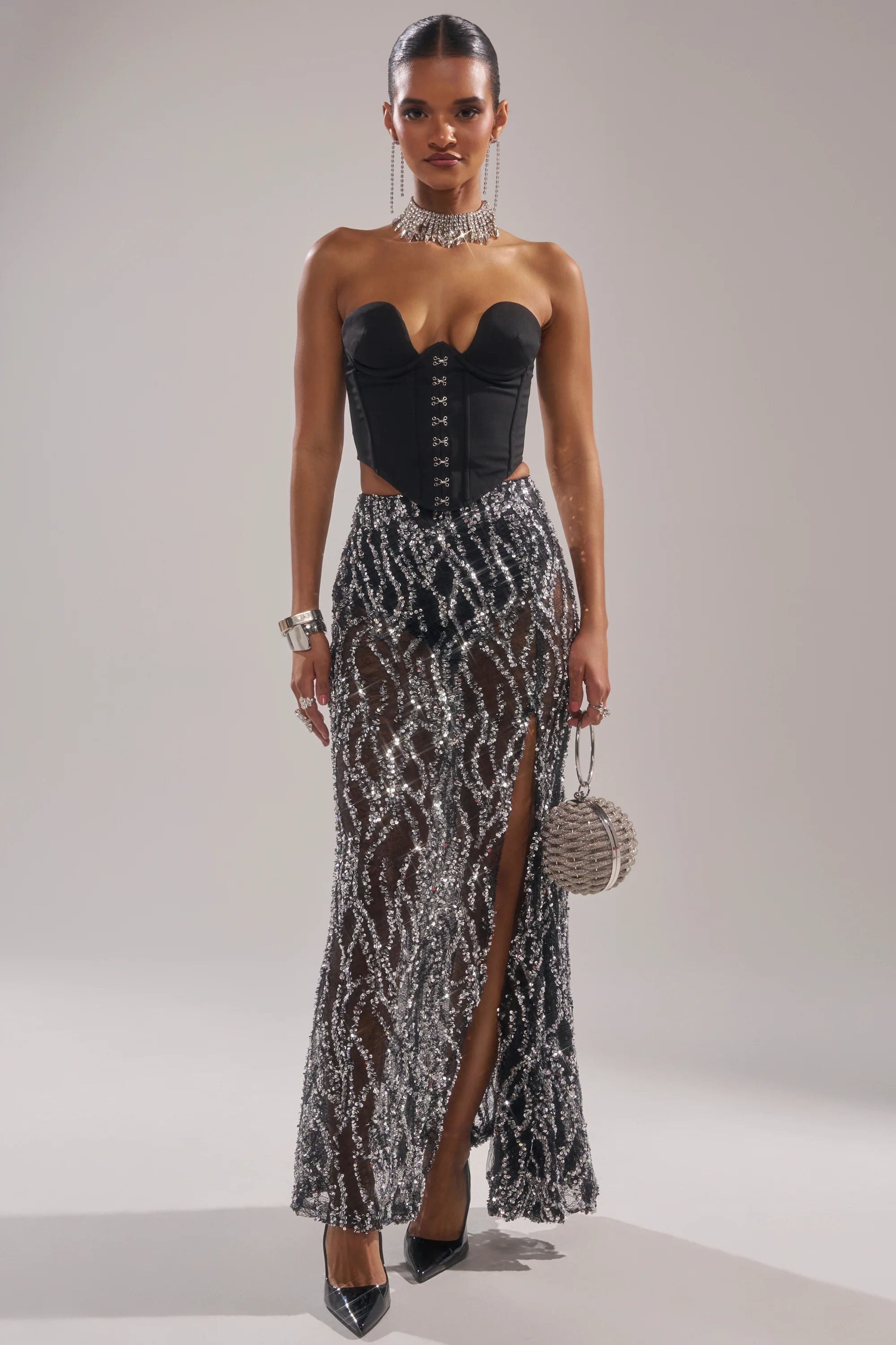 BEAUTIFUL SEQUIN MAXI SKIRT - Image 7