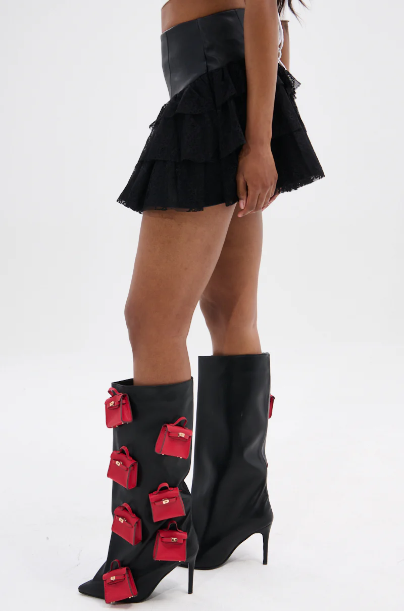 BELIEVE ME SKIRT WITH LACE TRIM - Image 4