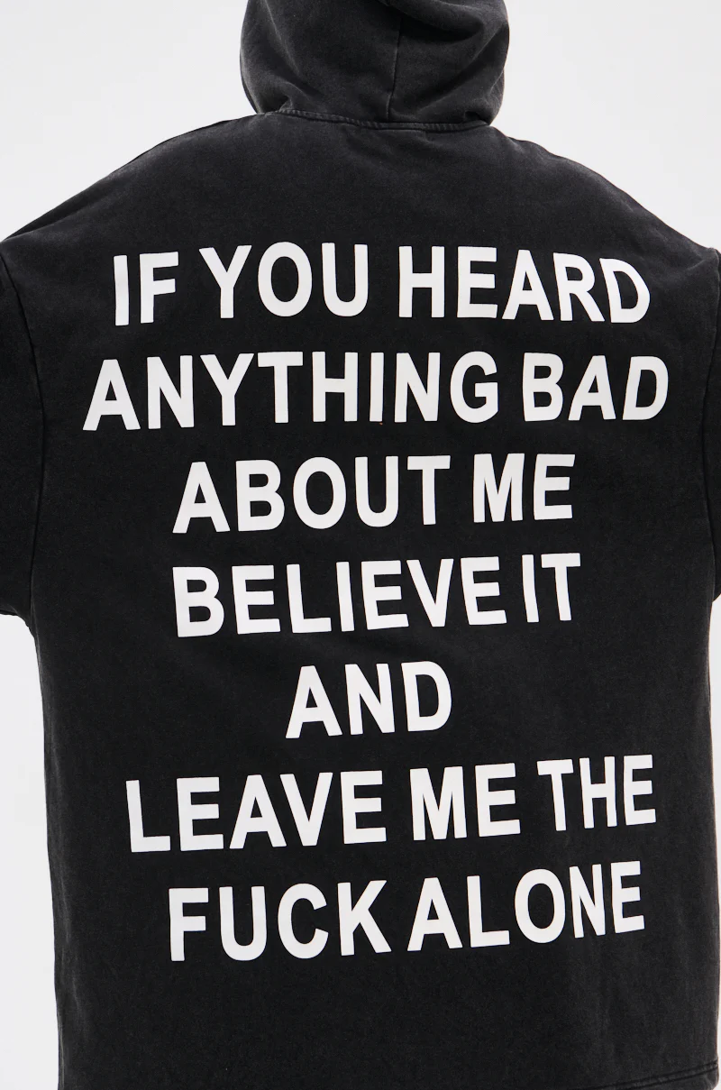 BELIEVE WHAT YOU HEARD OVERSIZED ZIP UP SWEATSHIRT - Image 14