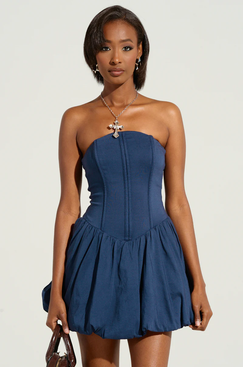 BELLA LOO NAVY MINI DRESS - Image 5